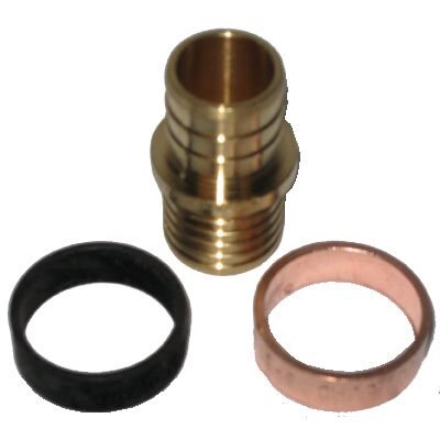 polybutylene pex adapter insert brass rings