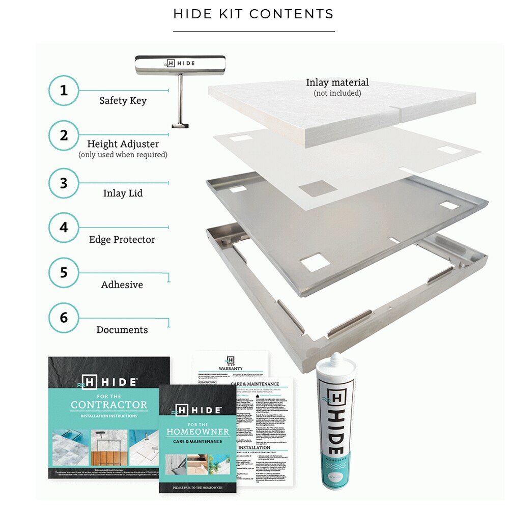 HIDE Skimmer & Access Cover Kit 12" x 2"