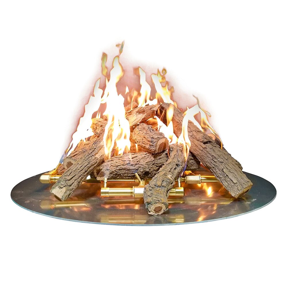Warming Trends 8 Pc Ceramic Western Oak Log Set for 24-30 Fire Pit