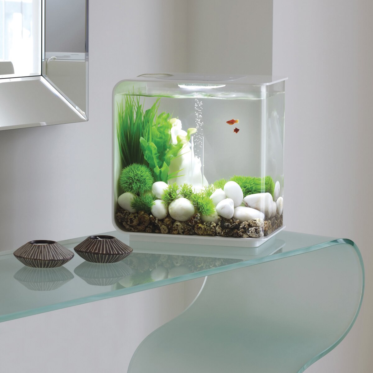 Biorb Flow 15 4 Gallon White Aquarium W Led Colour Changing Light
